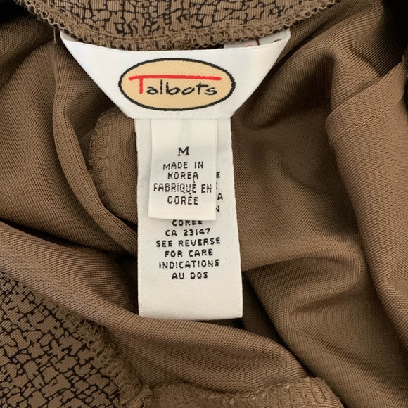 Talbots Elastic Waist Abstract Print Trousers - Picture 5 of 7